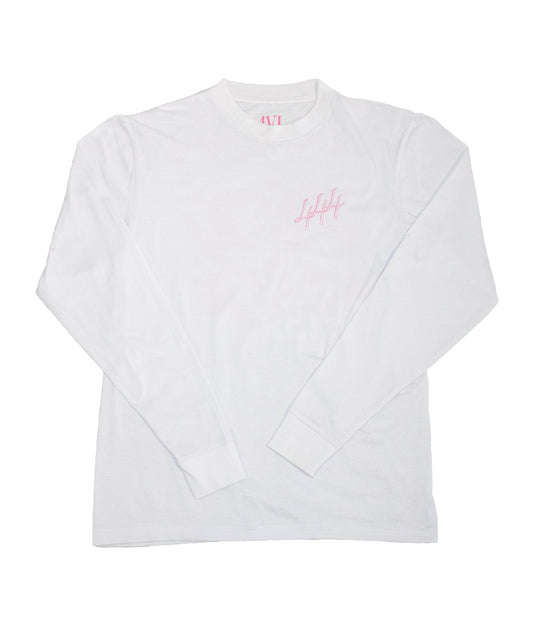 LIT HEARTS WHITE LONG SLEEVE