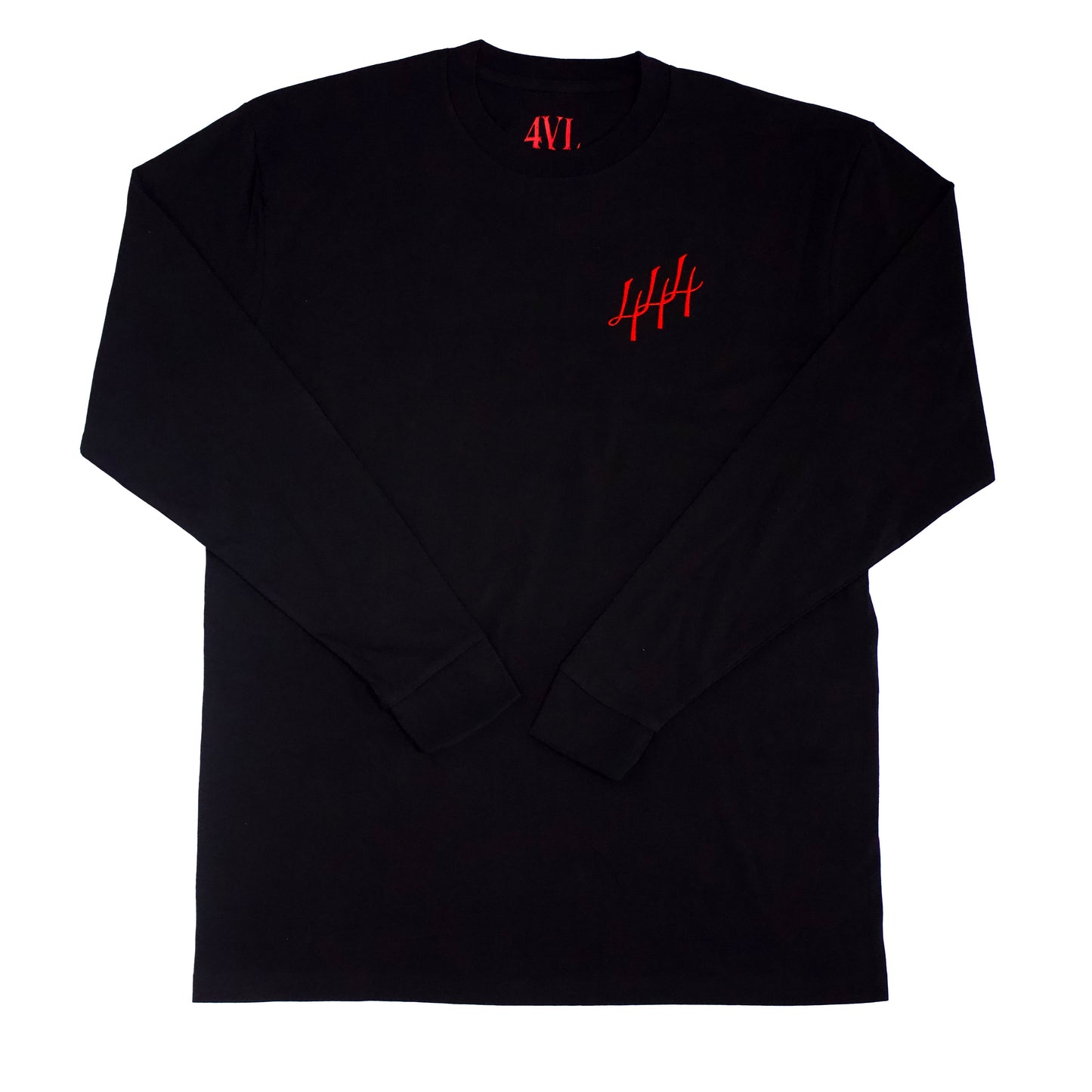 LIT HEARTS BLACK LONG SLEEVE