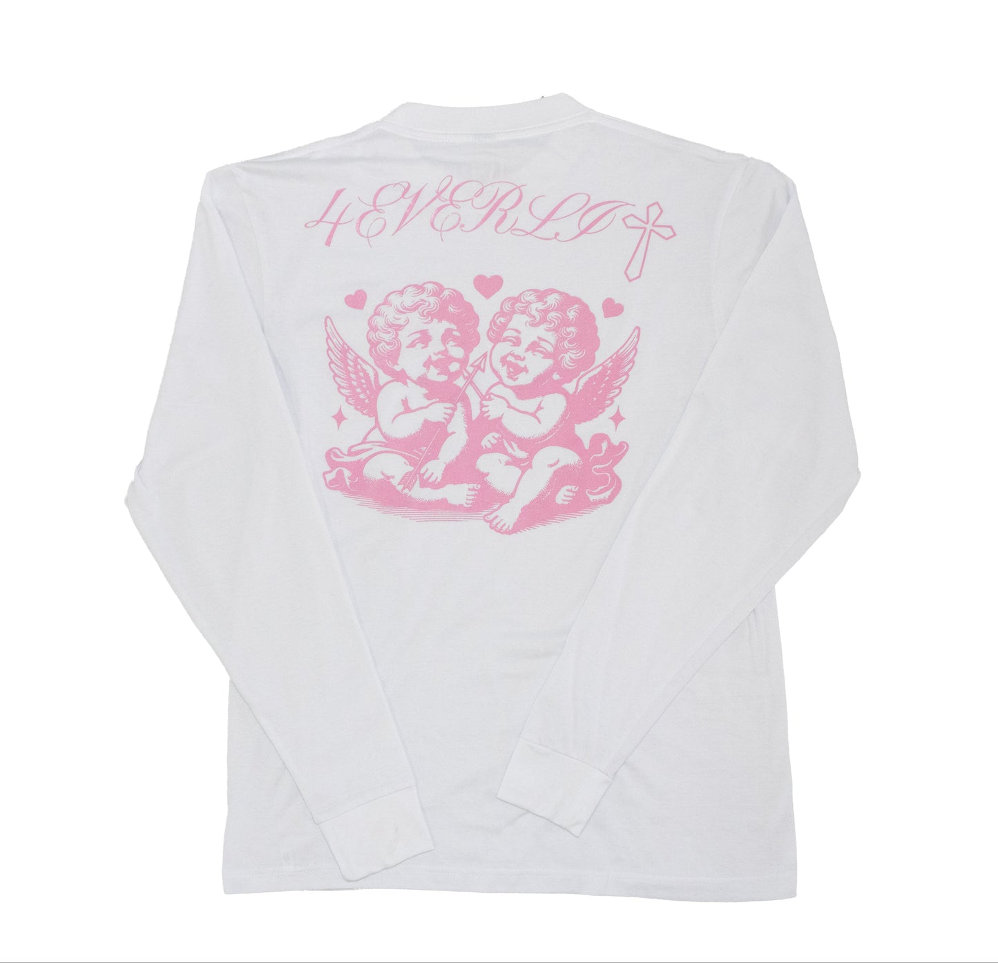 LIT HEARTS WHITE LONG SLEEVE