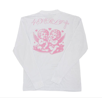 LIT HEARTS WHITE LONG SLEEVE