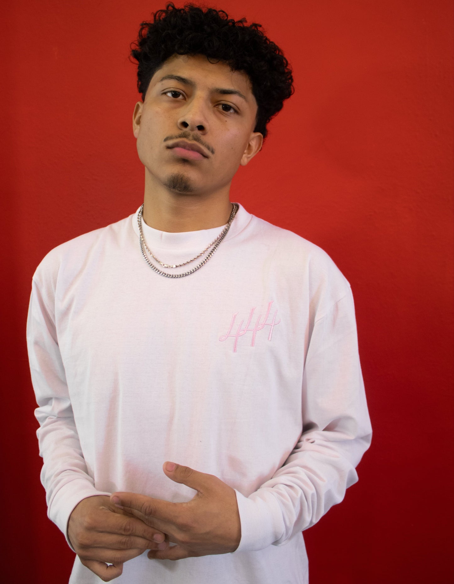 LIT HEARTS WHITE LONG SLEEVE