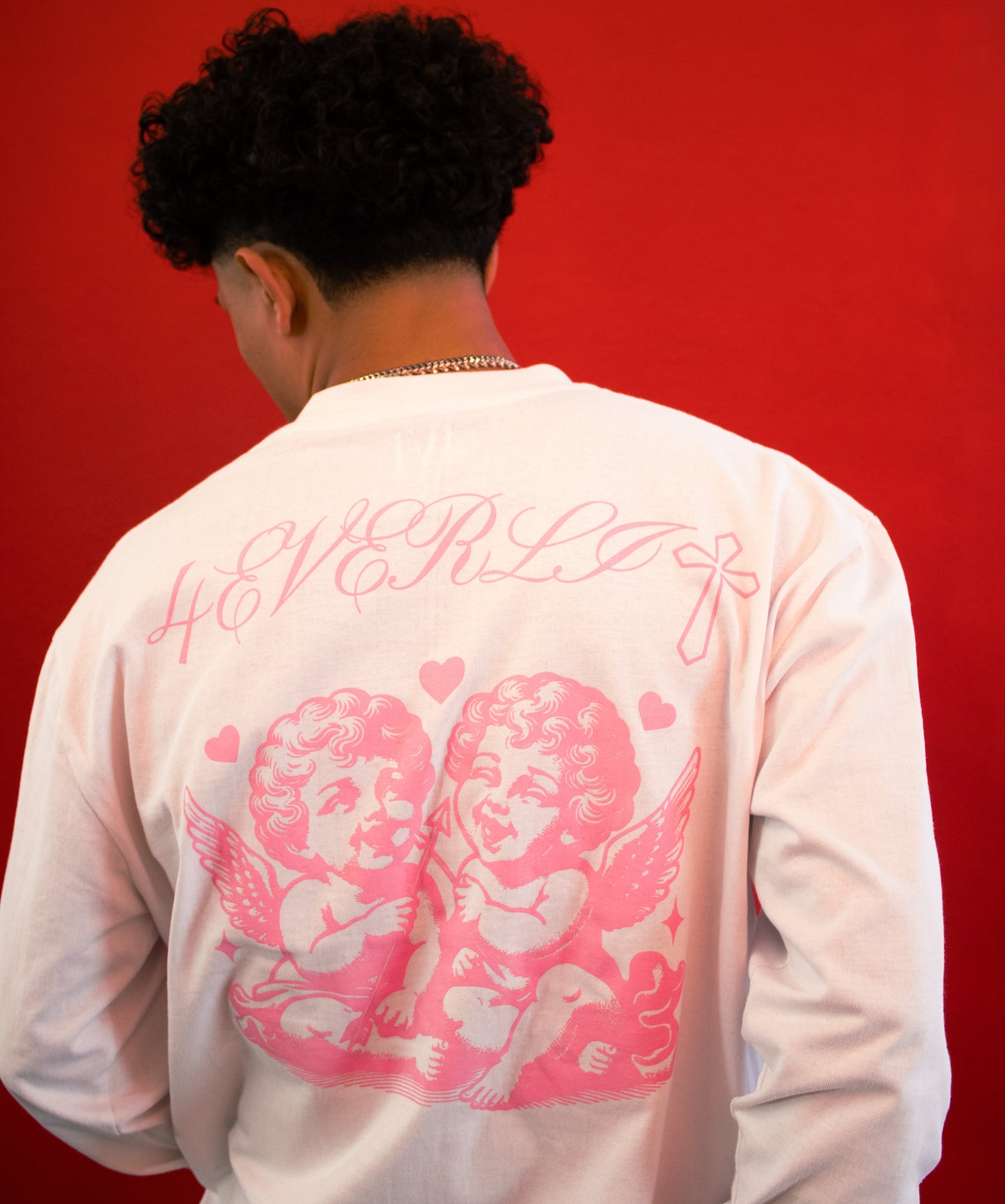 LIT HEARTS WHITE LONG SLEEVE
