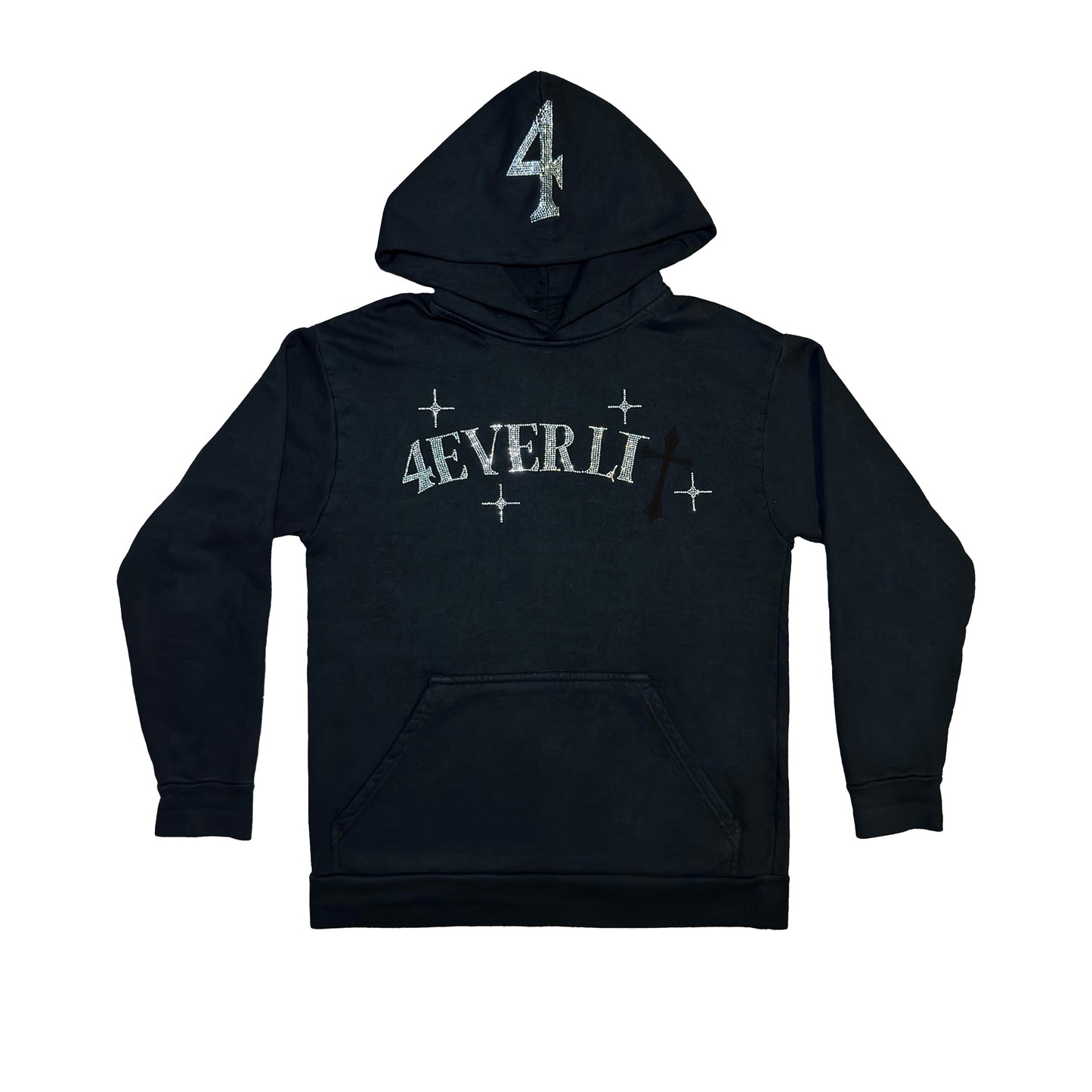 4VL Rhinestone Onyx Hoodie